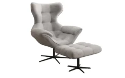 Designer Sofa-Sessel Aurelio inkl. Beistellhocker in Samt