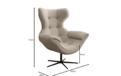 Designer Sofa-Sessel Aurelio in Stoff