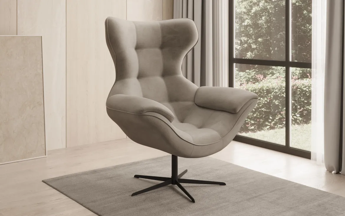 Designer Sofa-Sessel Aurelio in Samt