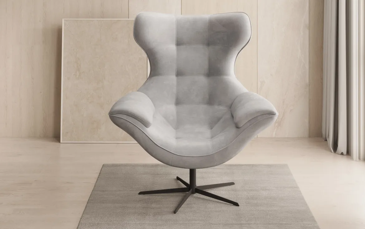 Designer Sofa-Sessel Aurelio in Samt