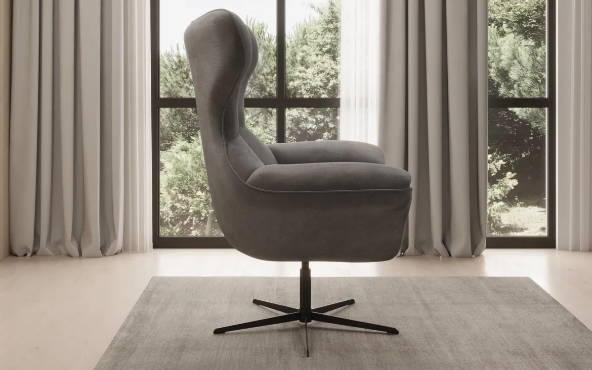 Designer Sofa-Sessel Aurelio in Samt