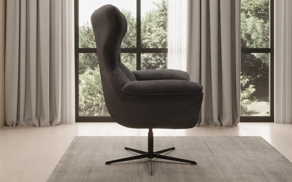 Designer Sofa-Sessel Aurelio in Samt