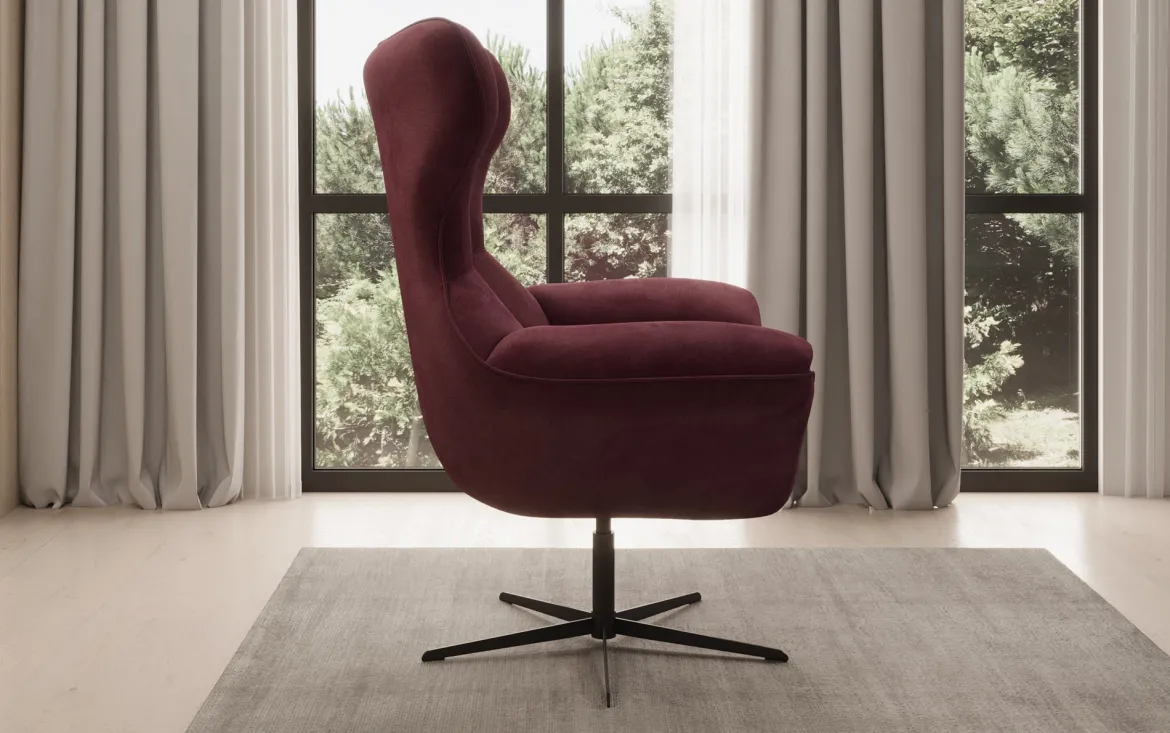 Designer Sofa-Sessel Aurelio in Samt