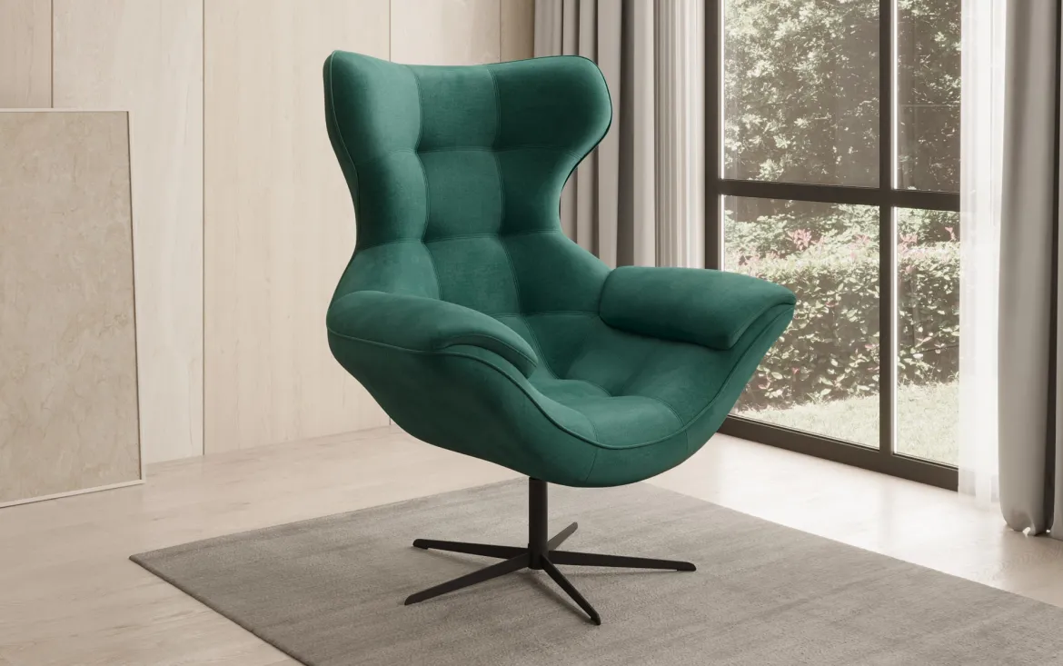 Designer Sofa-Sessel Aurelio in Samt