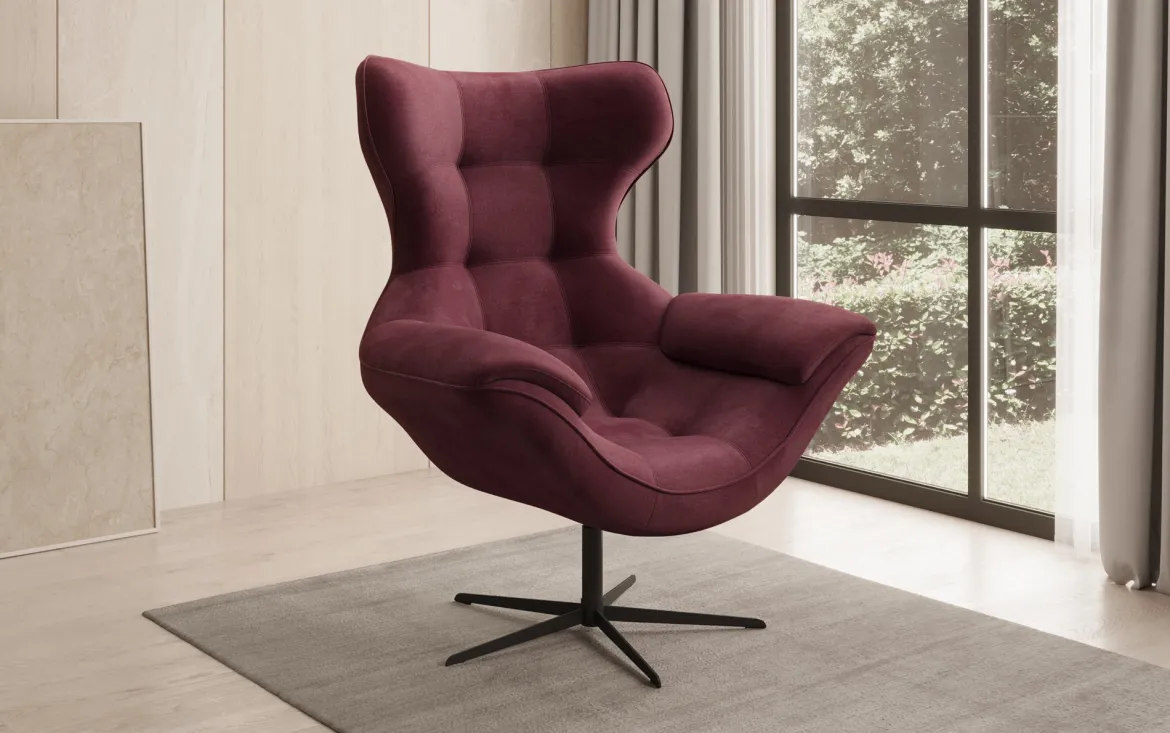 Designer Sofa-Sessel Aurelio in Samt