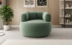 Designer Sofa-Sessel Bao in Strukturstoff - 360°-Drehfunktion