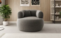 Designer Sofa-Sessel Bao in Strukturstoff - 360°-Drehfunktion
