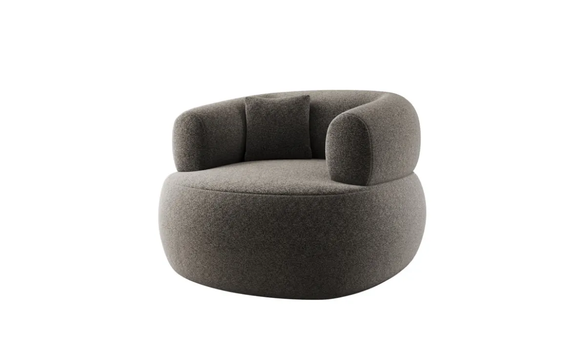 Designer Sofa-Sessel Bao in Strukturstoff - 360°-Drehfunktion