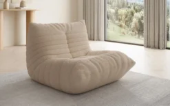 Designer Sofa-Sessel Calmo in Teddy Bouclé