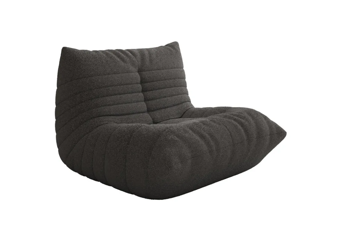 Designer Sofa-Sessel Calmo in Teddy Bouclé