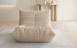 Designer Sofa-Sessel Calmo in Teddy Bouclé