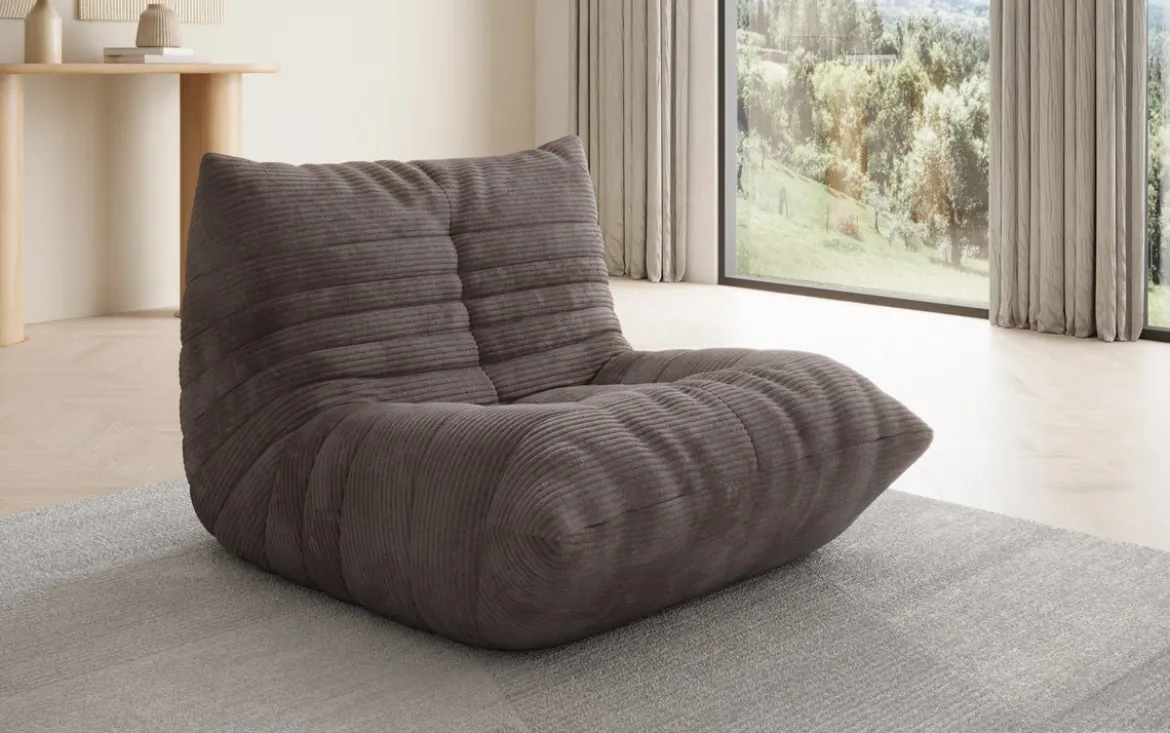 Designer Sofa-Sessel Calmo in Cord