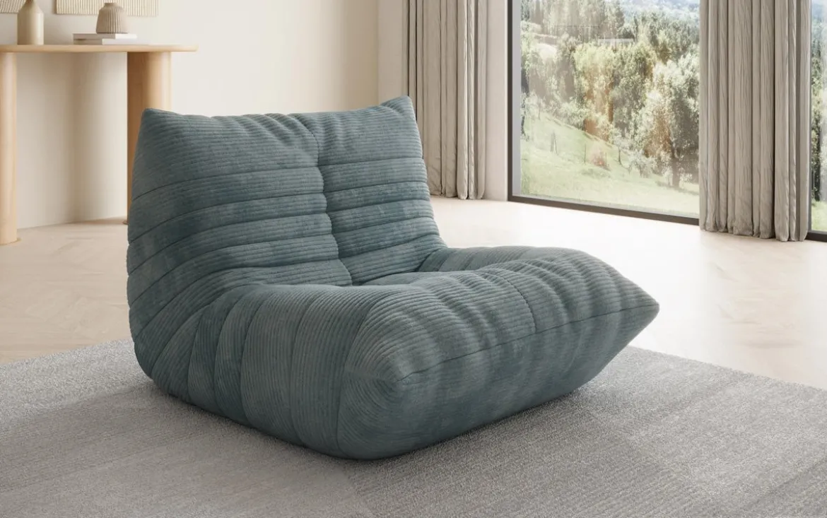 Designer Sofa-Sessel Calmo in Cord