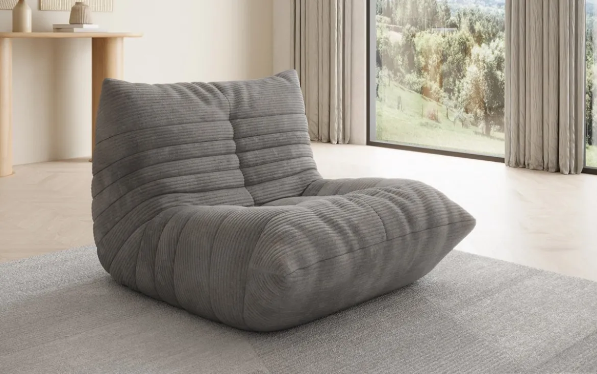 Designer Sofa-Sessel Calmo in Cord