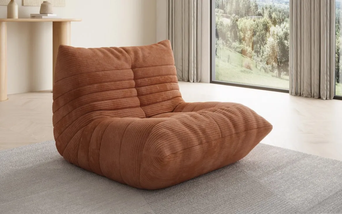Designer Sofa-Sessel Calmo in Cord