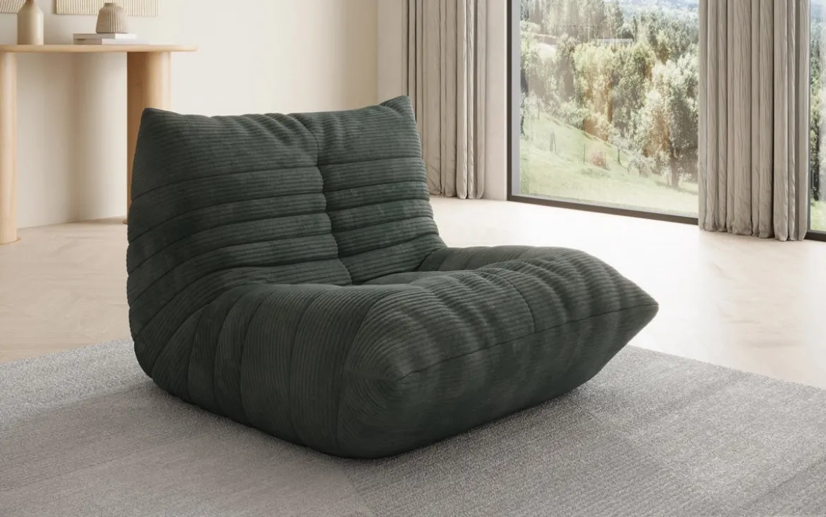 Designer Sofa-Sessel Calmo in Cord