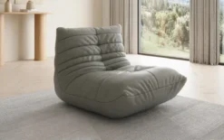 Designer Sofa-Sessel Calmo in Echtleder