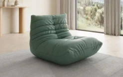 Designer Sofa-Sessel Calmo in Echtleder