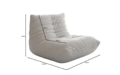 Designer Sofa-Sessel Calmo in Echtleder