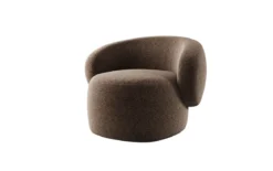 Designer Sofa-Sessel Kai in Strukturstoff - 360°-Drehfunktion