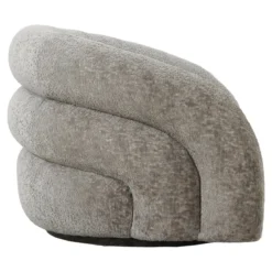 Designer Sofa-Sessel Korfu mit Drehfunktion in Sand Bouclé