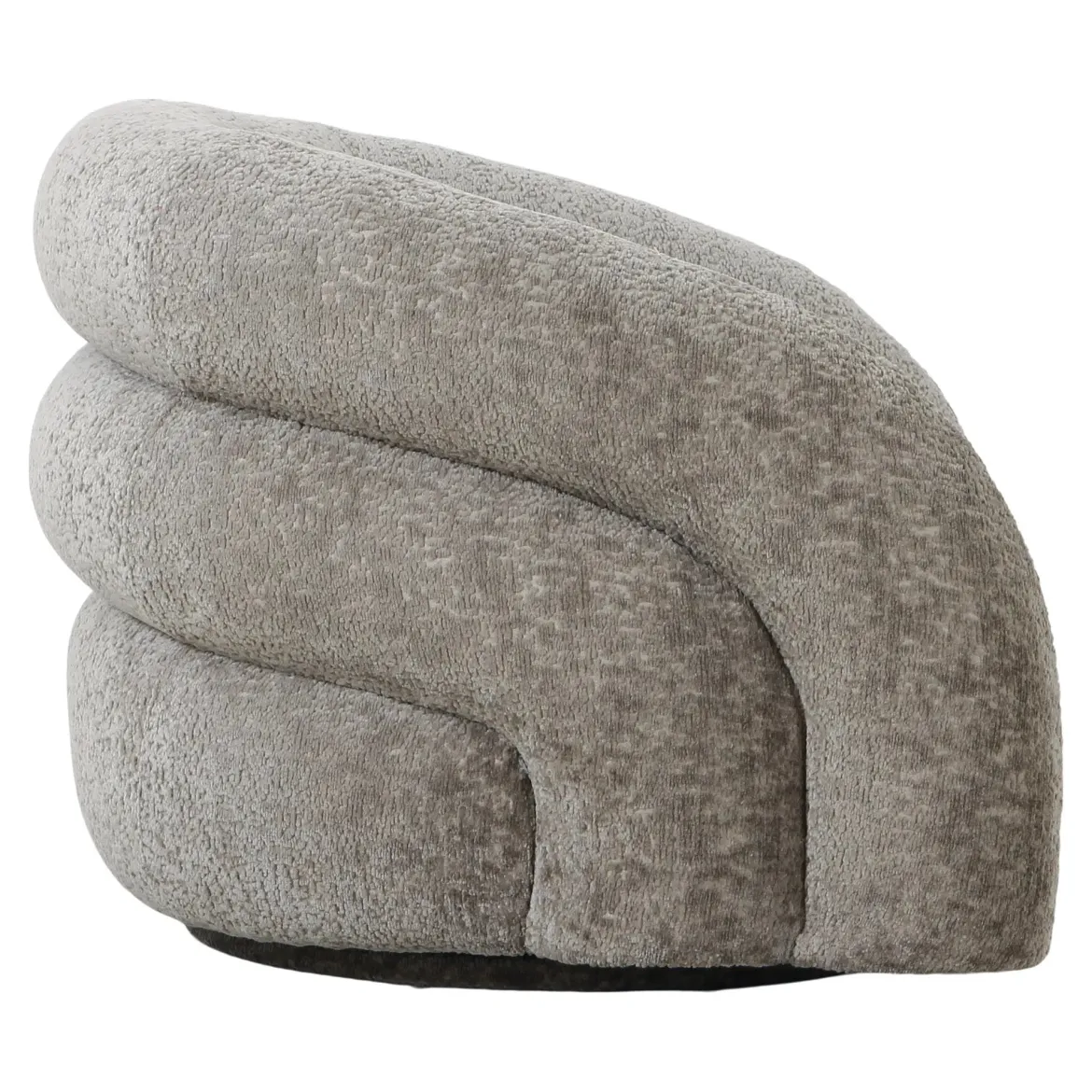 Designer Sofa-Sessel Korfu mit Drehfunktion in Sand Bouclé