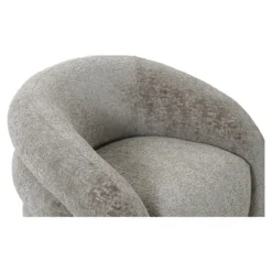 Designer Sofa-Sessel Korfu mit Drehfunktion in Sand Bouclé