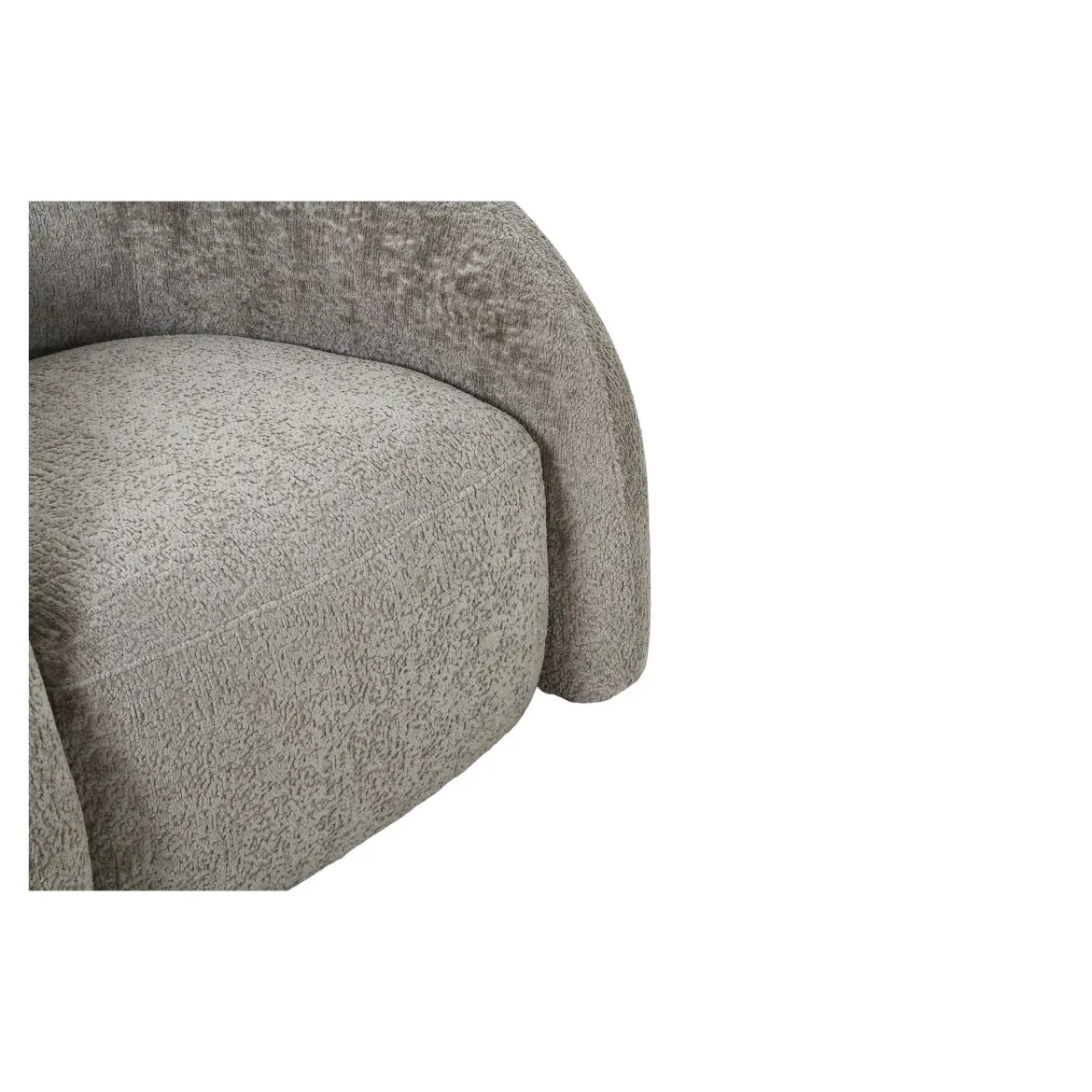 Designer Sofa-Sessel Korfu mit Drehfunktion in Sand Bouclé