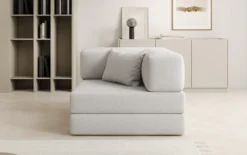 Designer Sofa-Sessel Lazy in Bouclé
