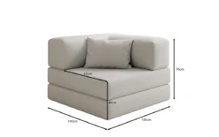 Designer Sofa-Sessel Lazy in Bouclé