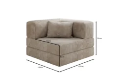 Designer Sofa-Sessel Lazy in Cord