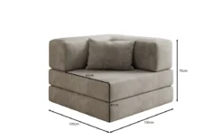 Designer Sofa-Sessel Lazy in Samt
