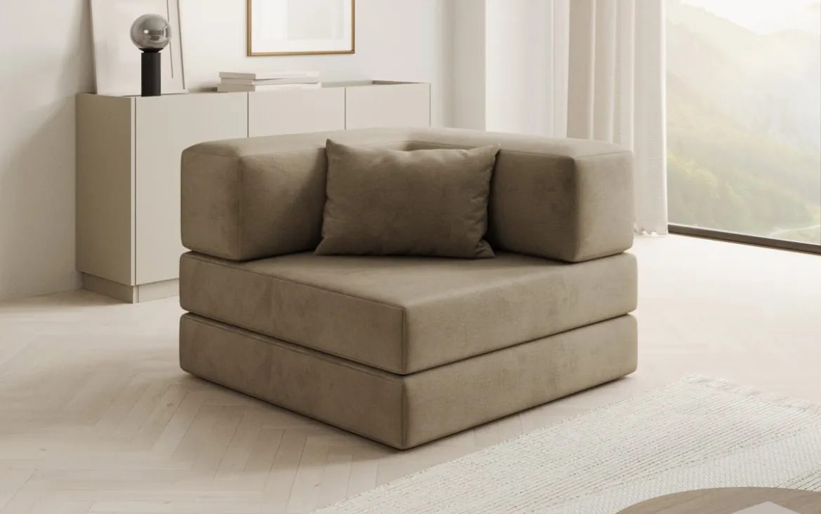 Designer Sofa-Sessel Lazy in Samt