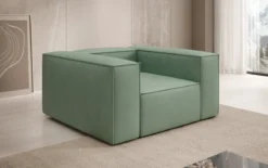 Designer Sofa-Sessel Lesley in Echtleder