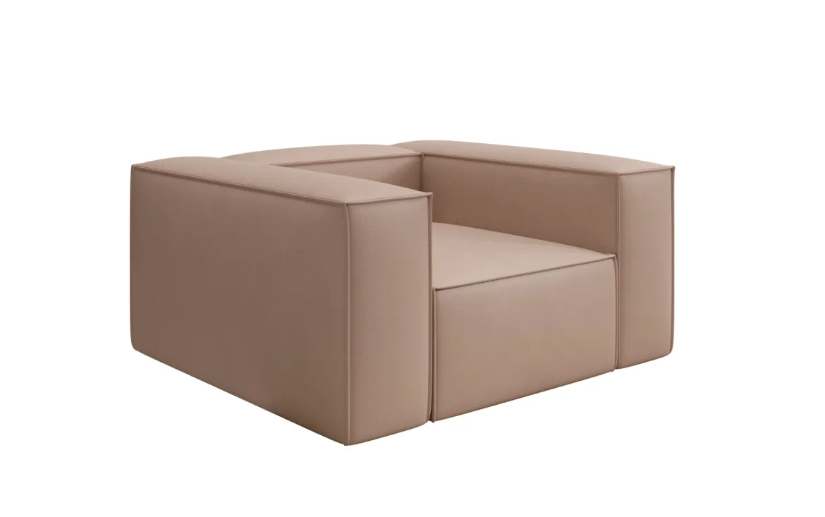 Designer Sofa-Sessel Lesley in Echtleder