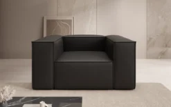 Designer Sofa-Sessel Lesley in Echtleder