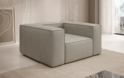 Designer Sofa-Sessel Lesley in Echtleder