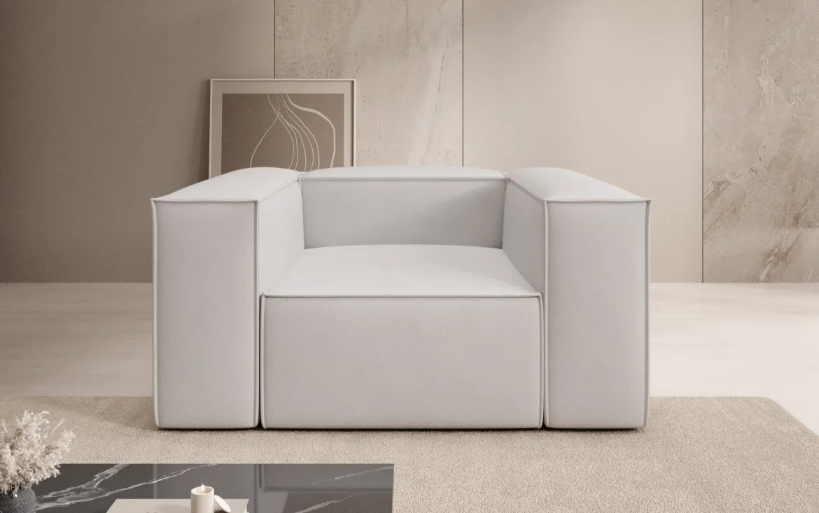Designer Sofa-Sessel Lesley in Echtleder