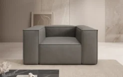 Designer Sofa-Sessel Lesley in Echtleder