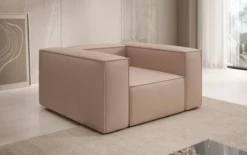 Designer Sofa-Sessel Lesley in Echtleder