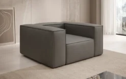 Designer Sofa-Sessel Lesley in Echtleder
