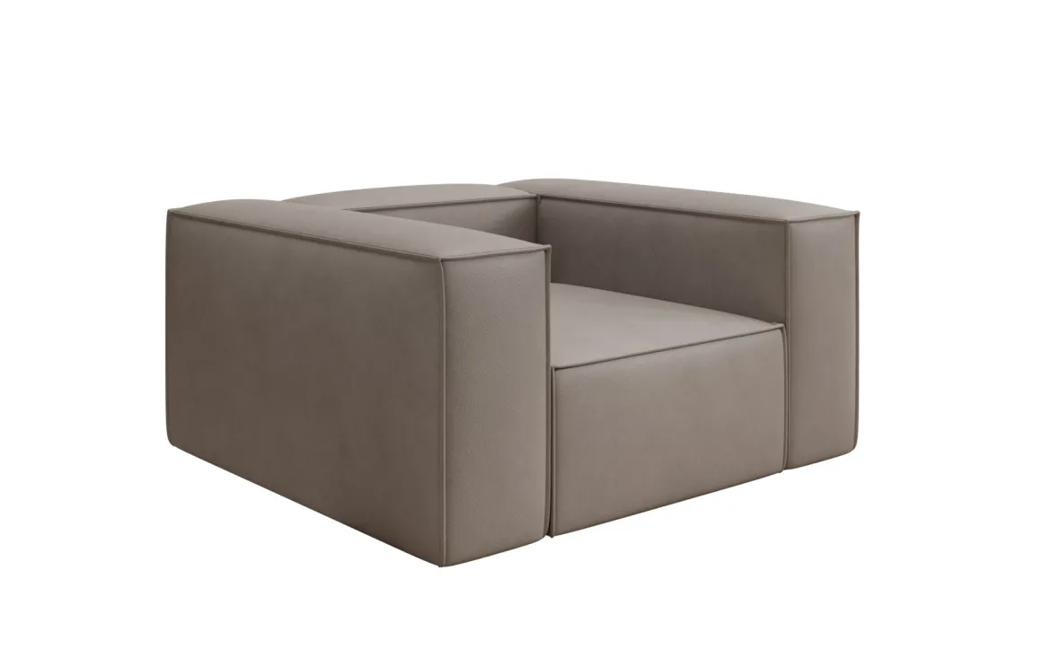 Designer Sofa-Sessel Lesley in Echtleder