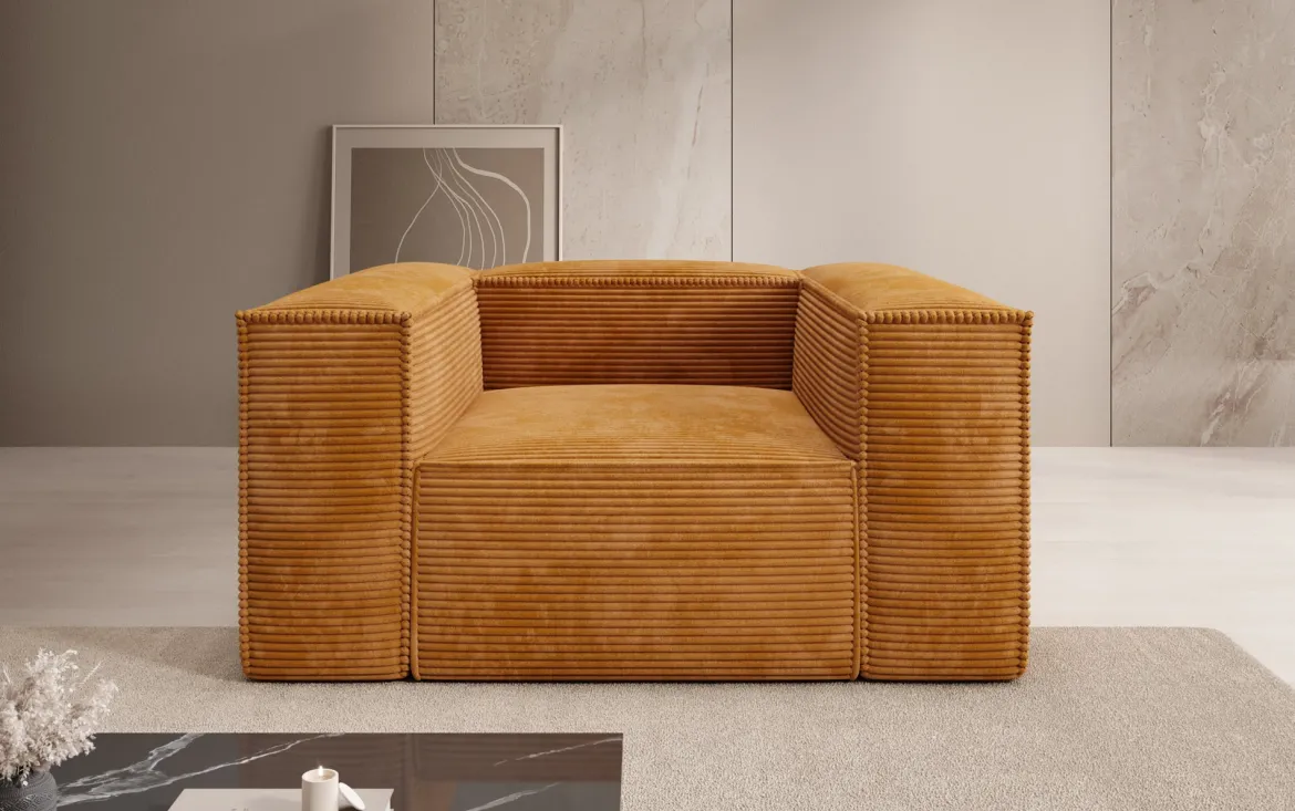 Designer Sofa-Sessel Lesley in Cord