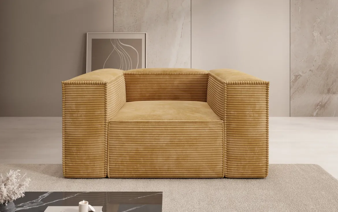 Designer Sofa-Sessel Lesley in Cord