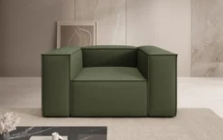 Designer Sofa-Sessel Lesley in Stoff