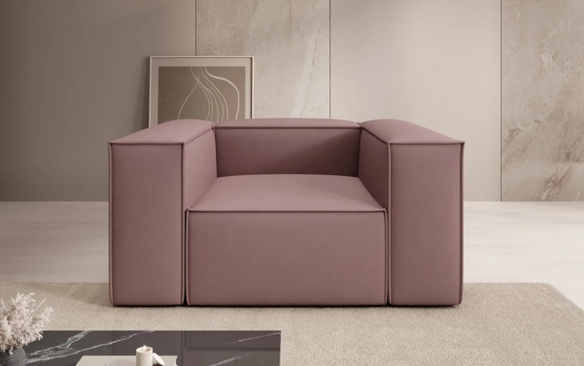Designer Sofa-Sessel Lesley in Stoff