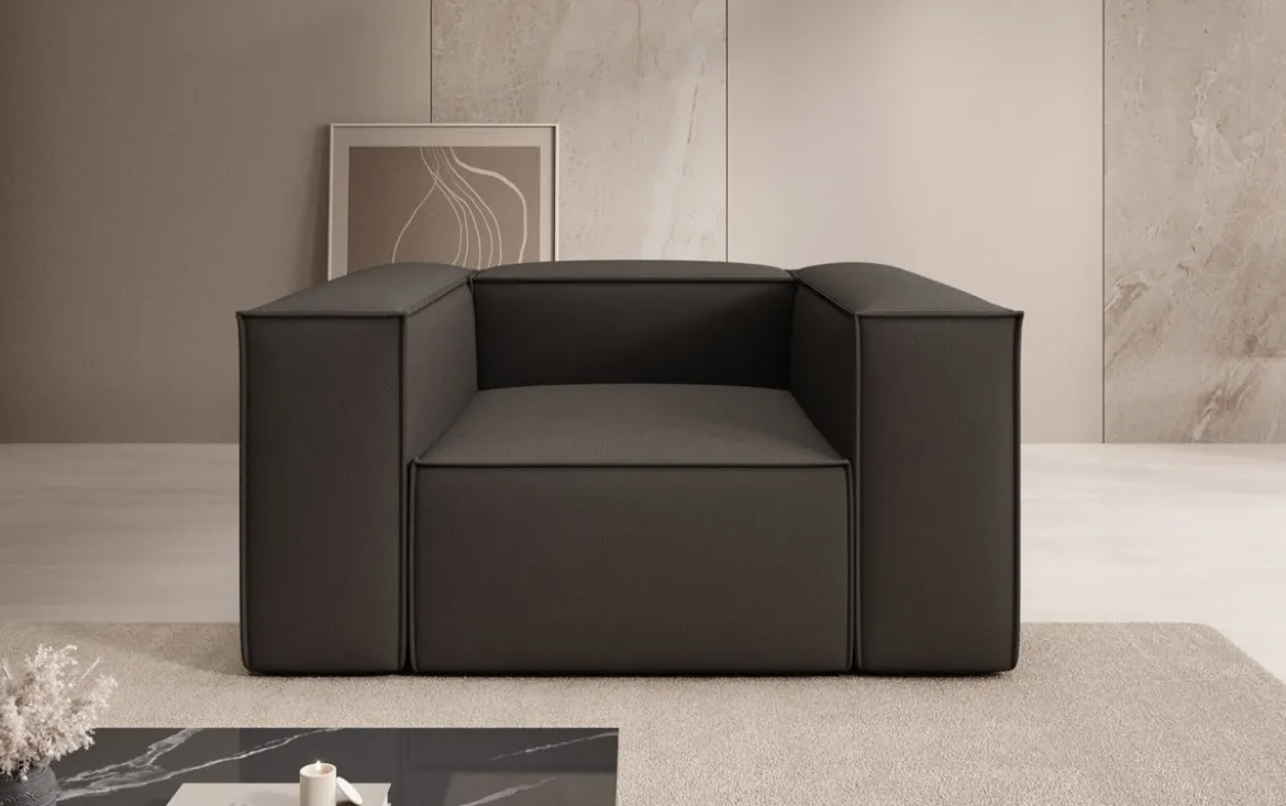 Designer Sofa-Sessel Lesley in Stoff