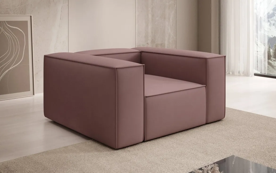 Designer Sofa-Sessel Lesley in Stoff