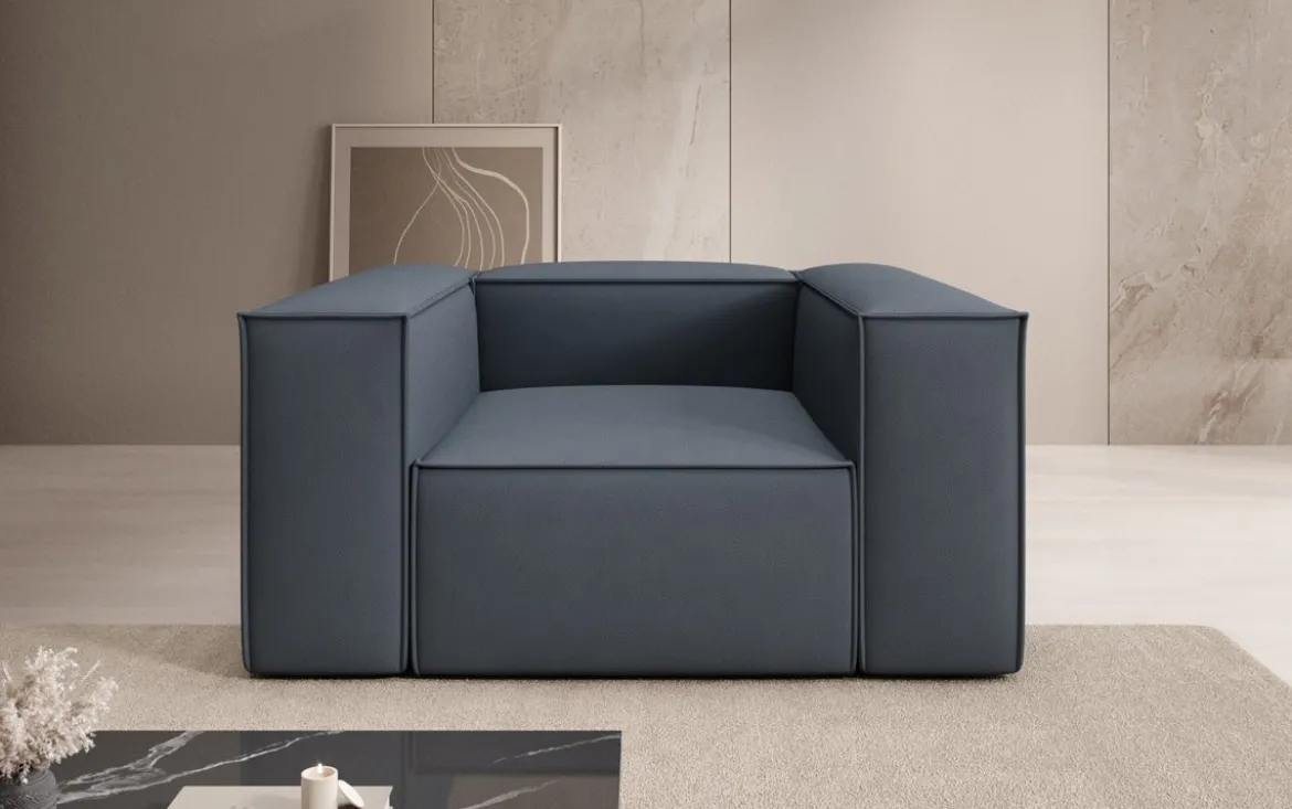 Designer Sofa-Sessel Lesley in Stoff