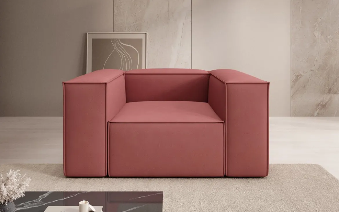 Designer Sofa-Sessel Lesley in Stoff